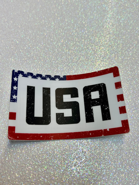 Red Blue Flag USA Sticker