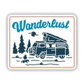 Camper Van Scene Sticker - Wanderlust