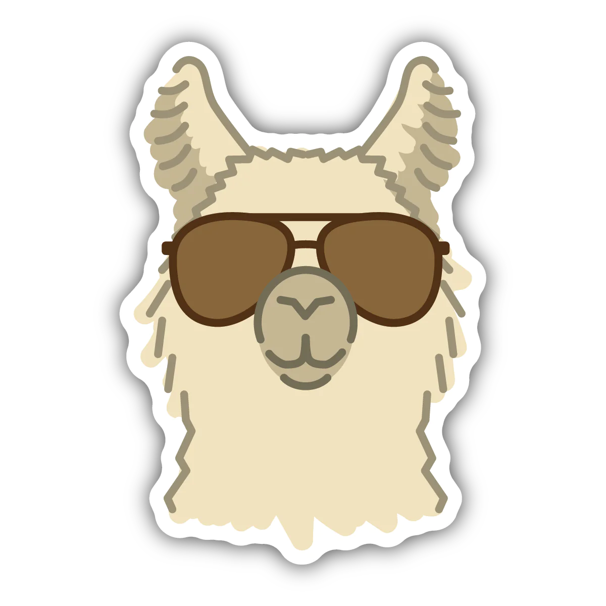 Llama Aviator Sticker