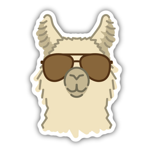 Llama Aviator Sticker