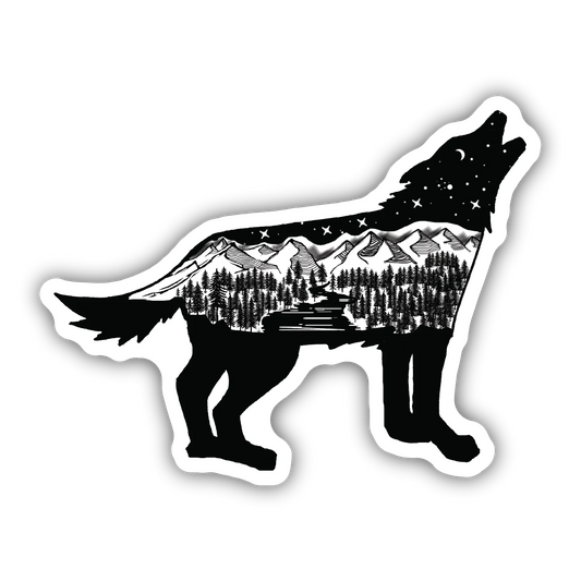 Wolf Scene Sticker