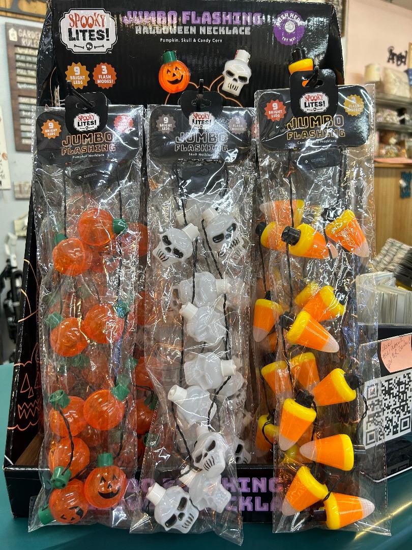 Jumbo Flashing Halloween Necklace