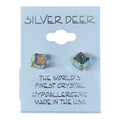 Tilted Cube Clear Earrings