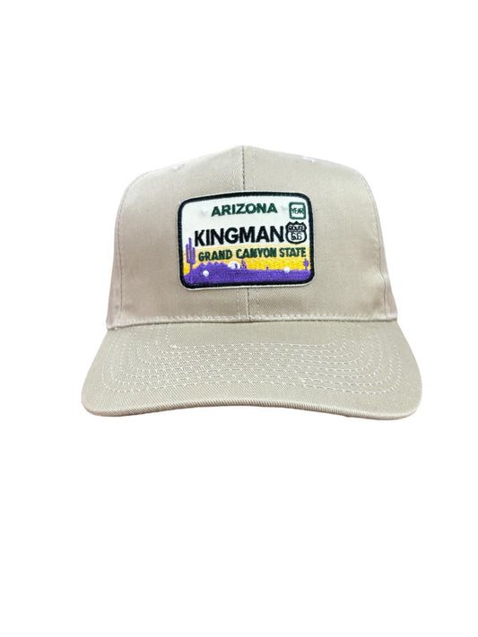 Kingman License Plate Khaki Tan Cap