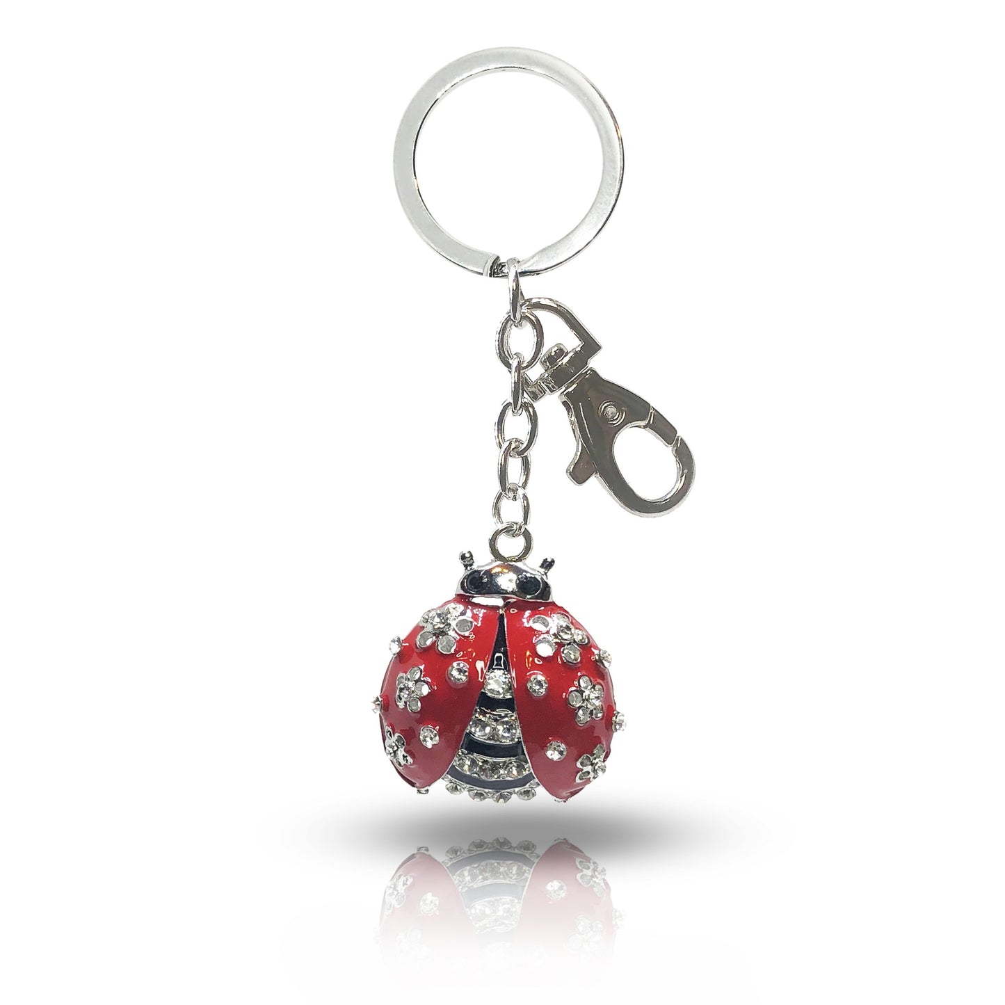 Ladybug Rhinestone Bling Bag Charm
