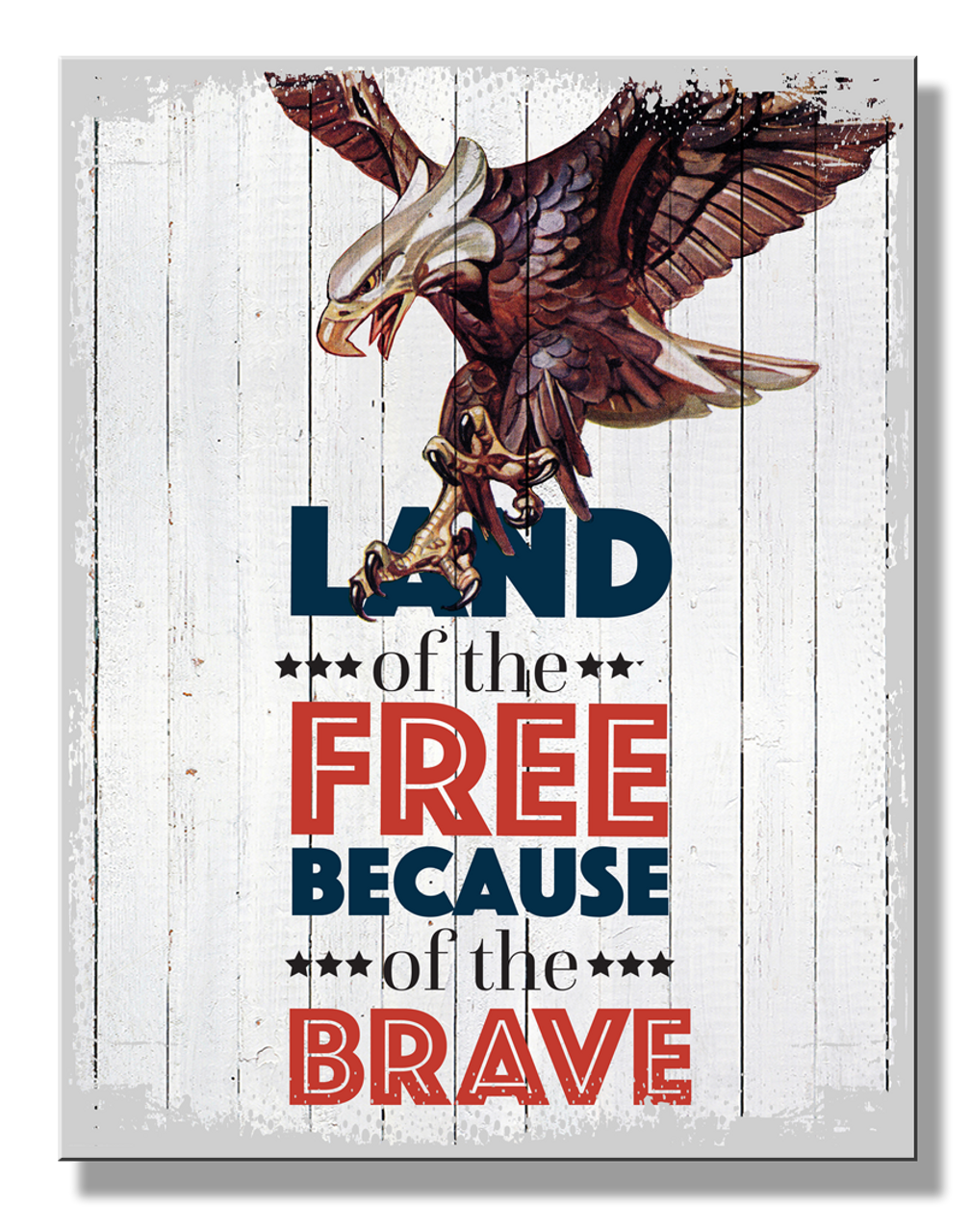 Land of the Free..Tin Sign
