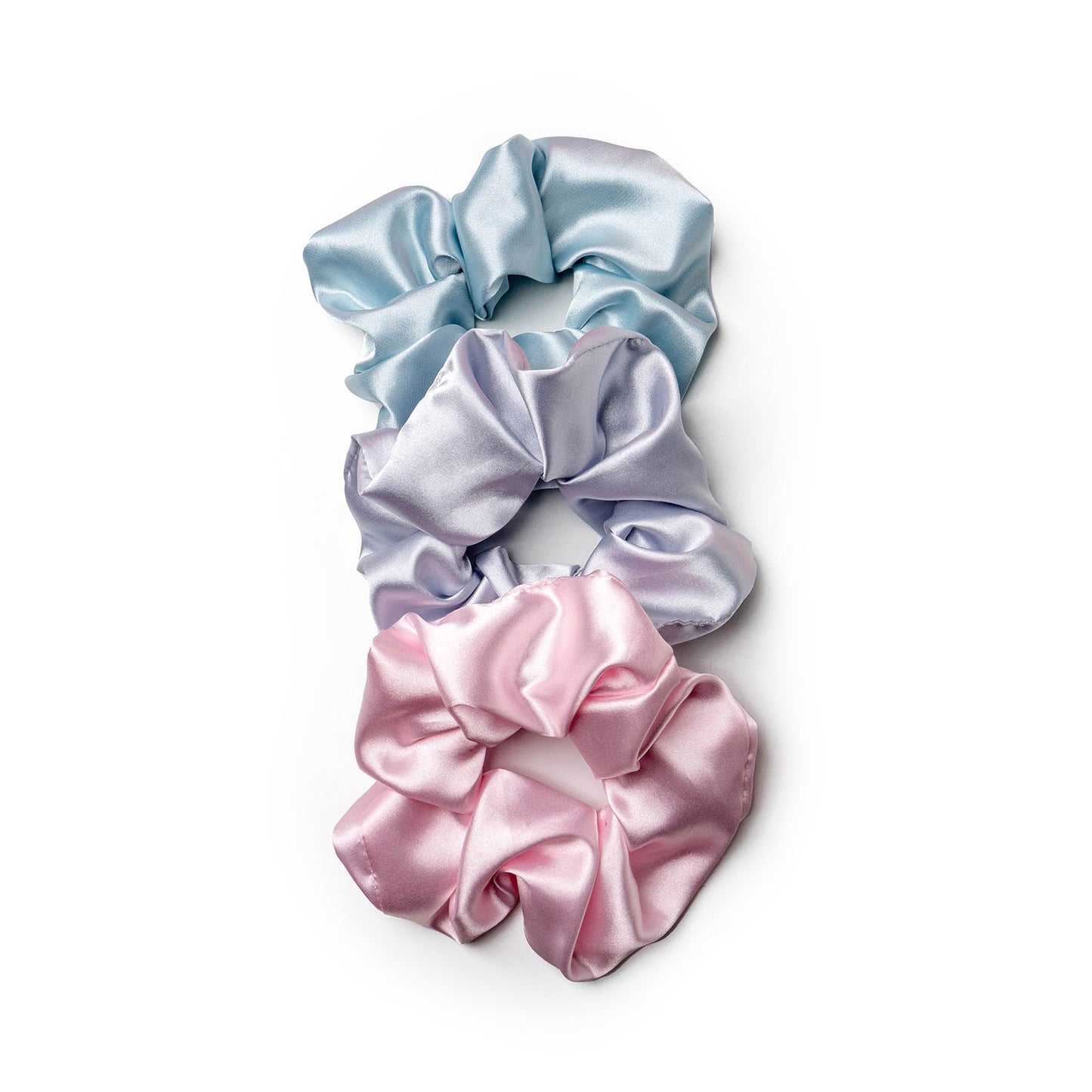 Mane Squeeze Satin Hair Scrunchies 3/pk