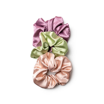 Mane Squeeze Satin Hair Scrunchies 3/pk