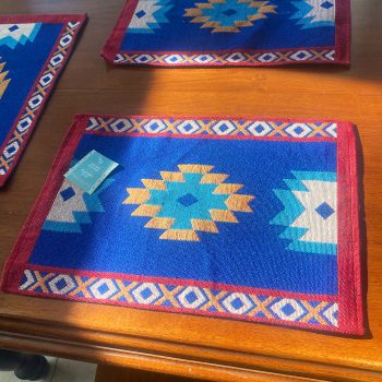 Aztec Placemat Blue and Red