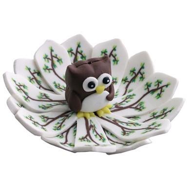 Owl Fimo Incense Dish Burner