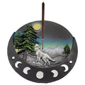 Wolf With Moons Incense Burner