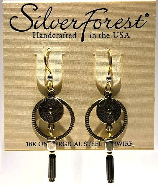 Silver Forest Techno Look Earrings