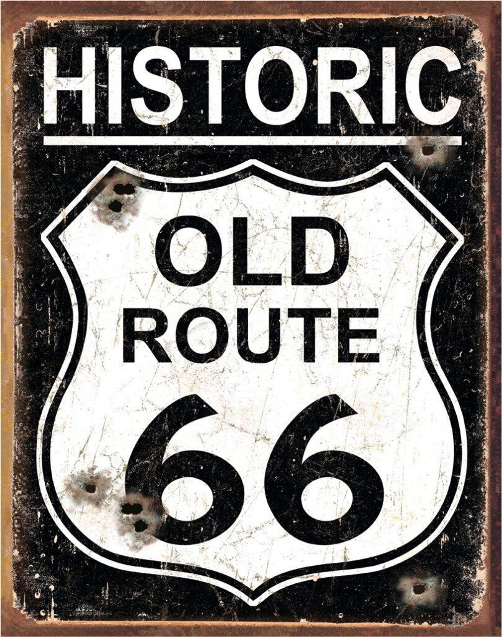 Old Route 66 Tin Sign