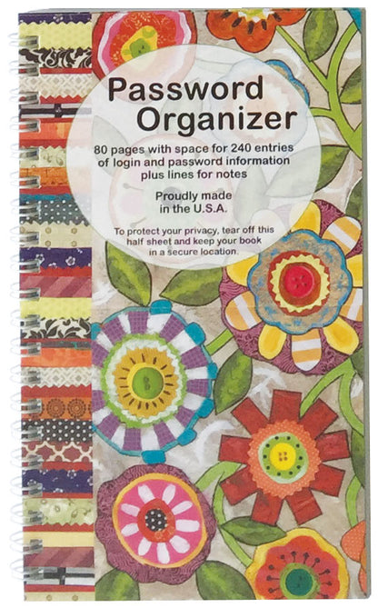 Colorful Flowers Password Book