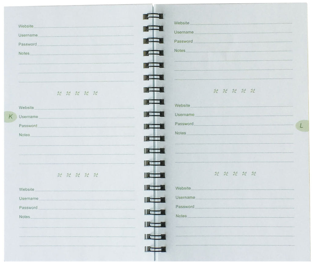 Colorful Flowers Password Book