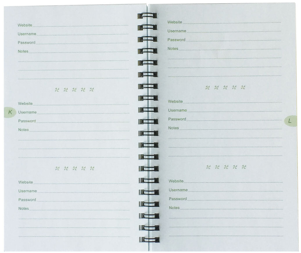 Colorful Flowers Password Book