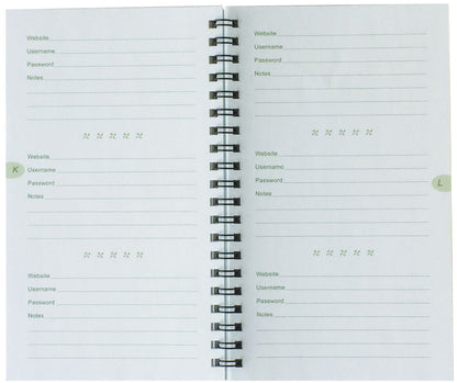 Colorful Flowers Password Book