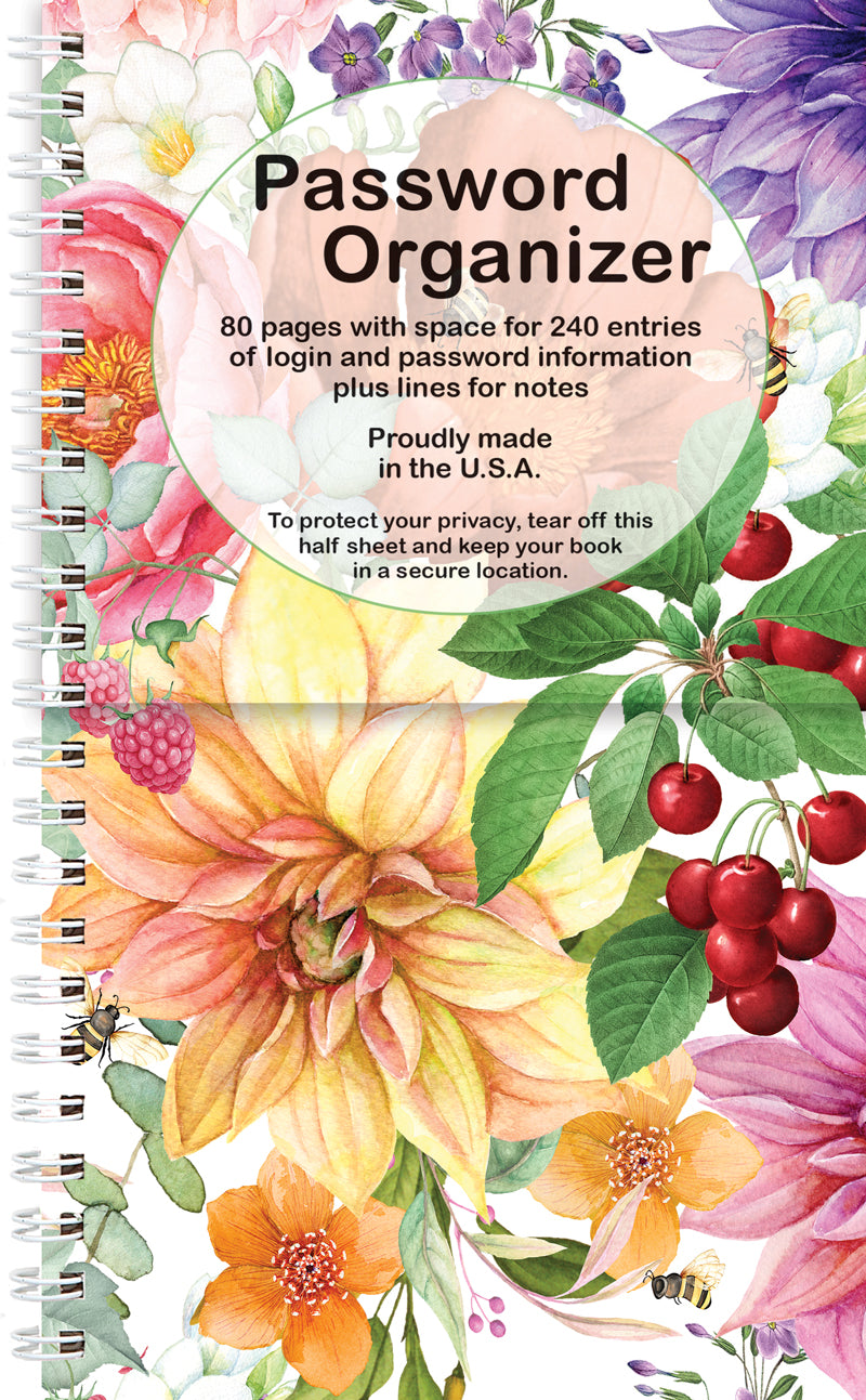 Bright Floral Password Book