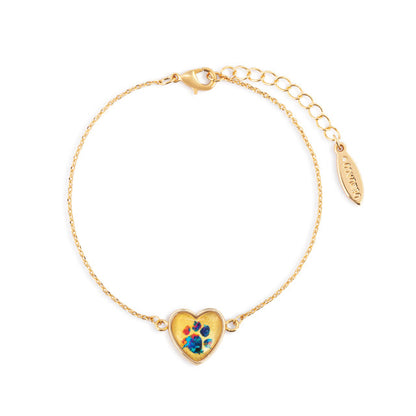 Dog Mom Art Heart Bracelet