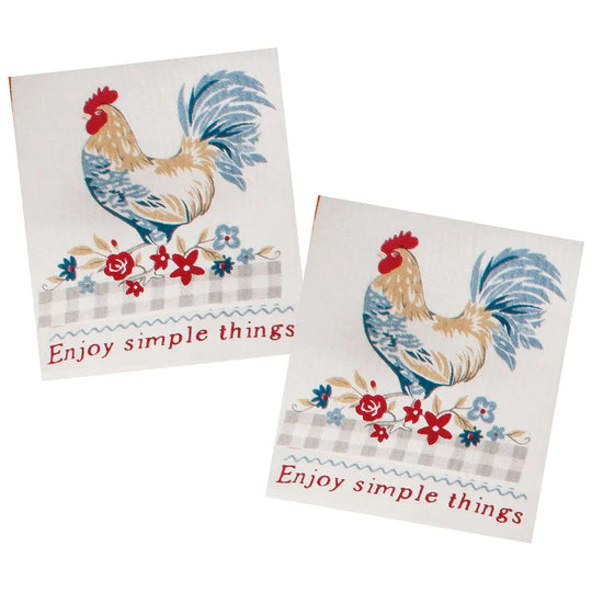 Enjoy the Simple Things Swedish Dishcloth Set/2