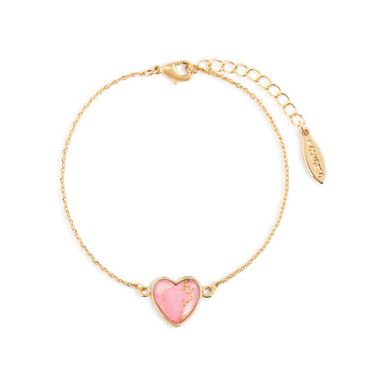 Be Courageous and Strong Art Heart Bracelet