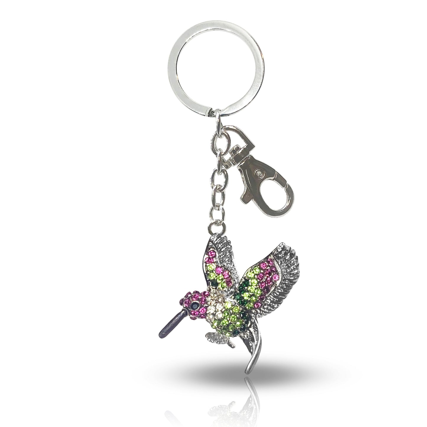 Hummingbird Rhinestone Bling Bag Charm