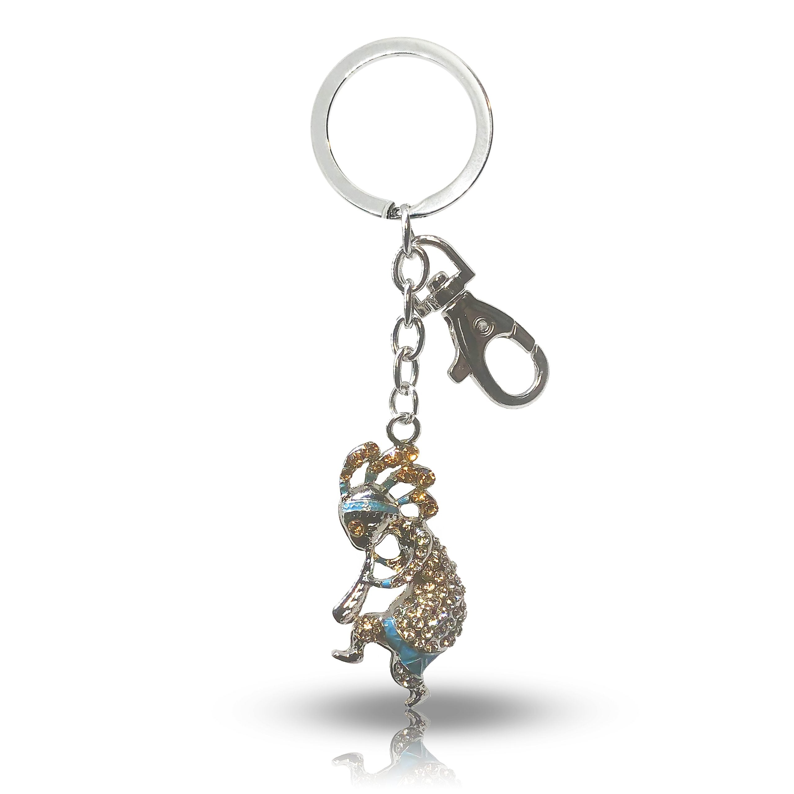 Kokopelli Rhinestone Bling Bag Charm