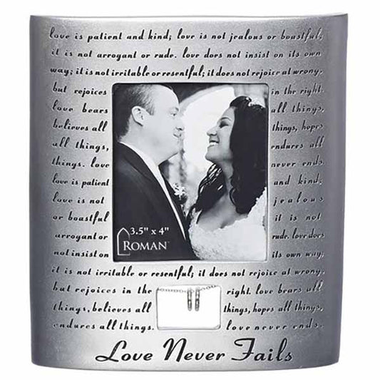 Love Never Fails Wedding Frame