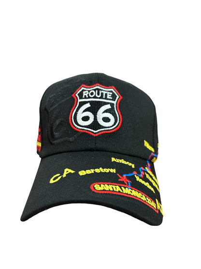 Route 66 Black Map Cap