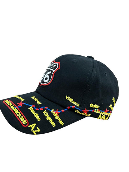 Route 66 Black Map Cap