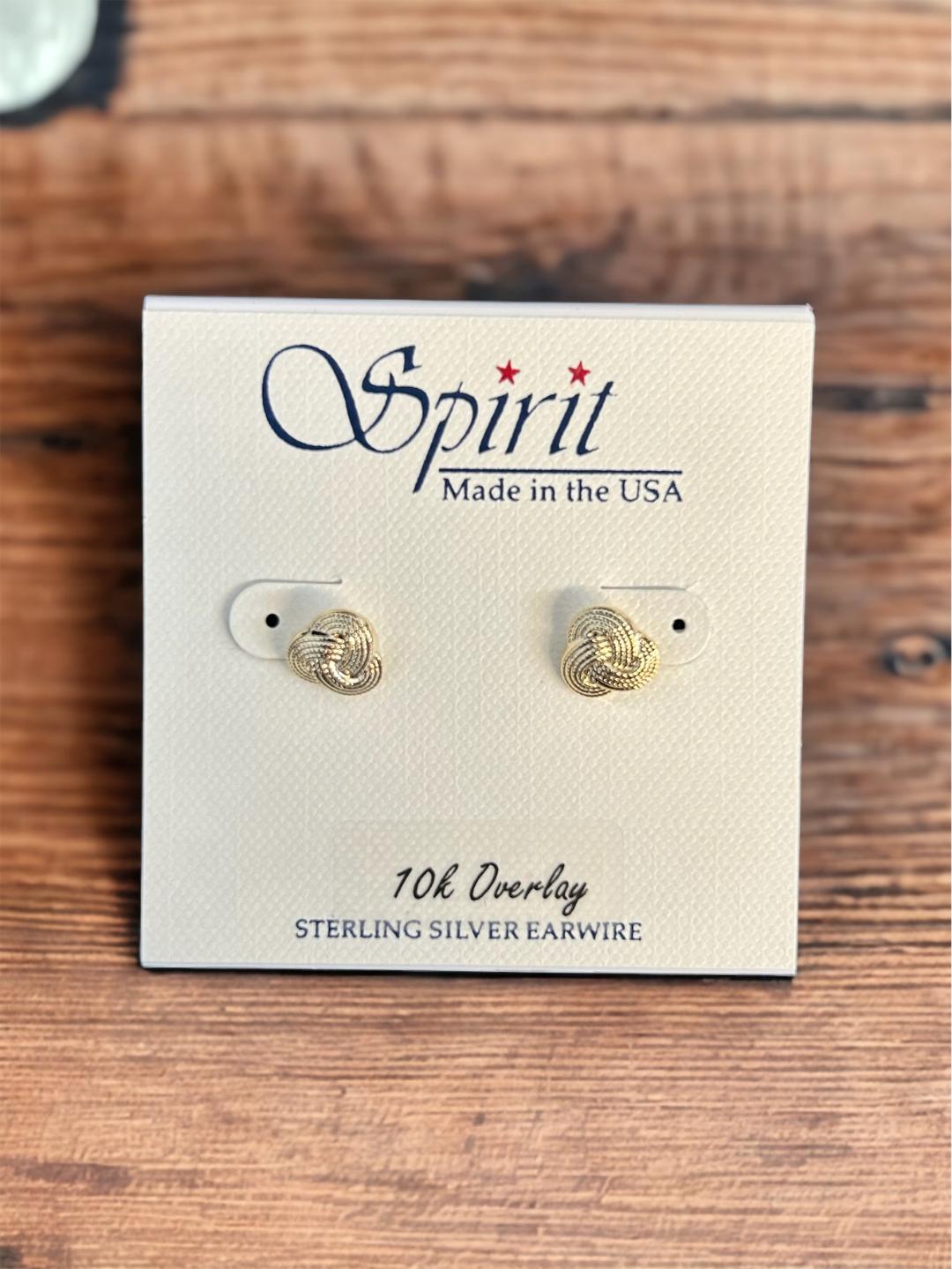 Spirit by Silver Forest Gold Love Knot Post Earrings