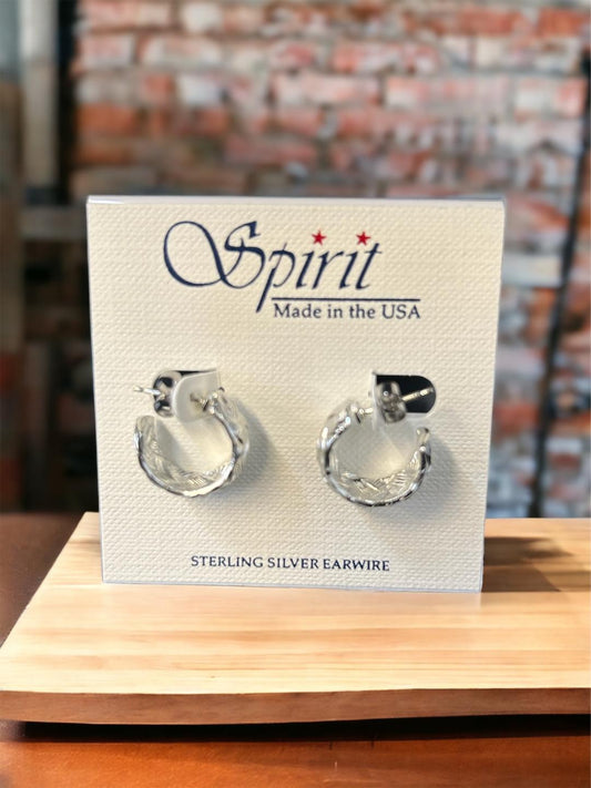Spirit by Silver Forest Curl Wooven Look Earrings