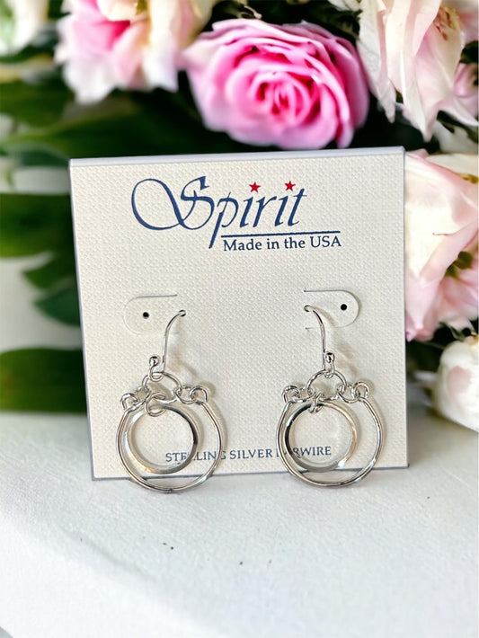 Spirit by Silver Forest Trio of Circles Earrings
