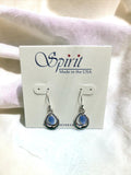 Spirit by Silver Forest Blue Bead Open Tear Earrings
