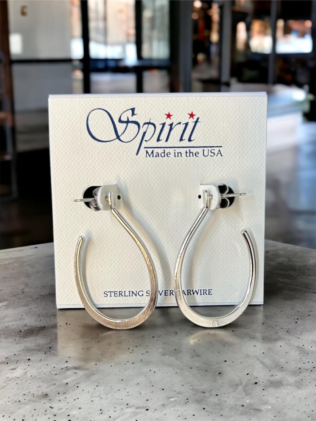 Spirit by Silver Forest Flat Curl Hoop Earrings