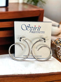 Spirit by Silver Forest Modern Curl Hoop Earrings