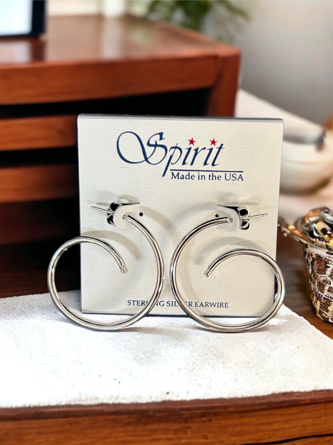 Spirit by Silver Forest Modern Curl Hoop Earrings