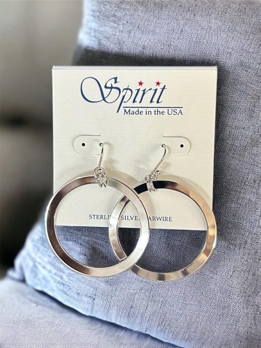 Spirit by Silver Forest Large Simple Circle Earrings