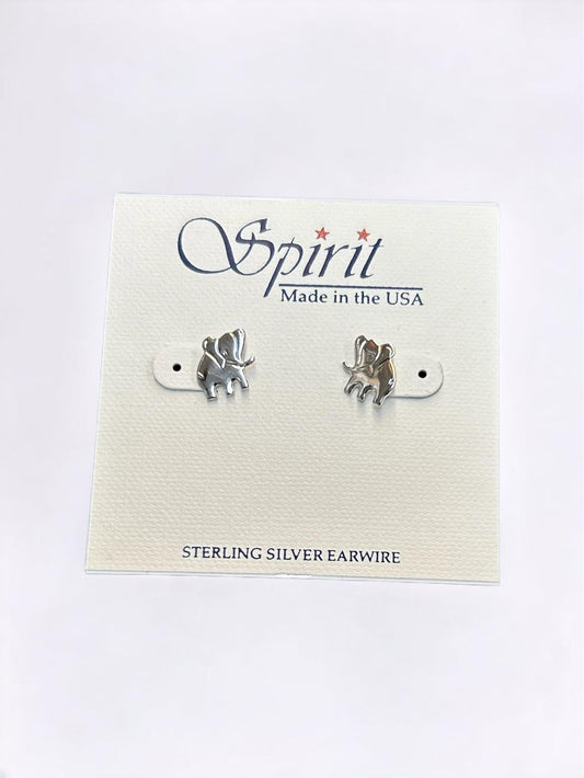 Spirit by Silver Forest Silver Lucky Elephant Post Earrings