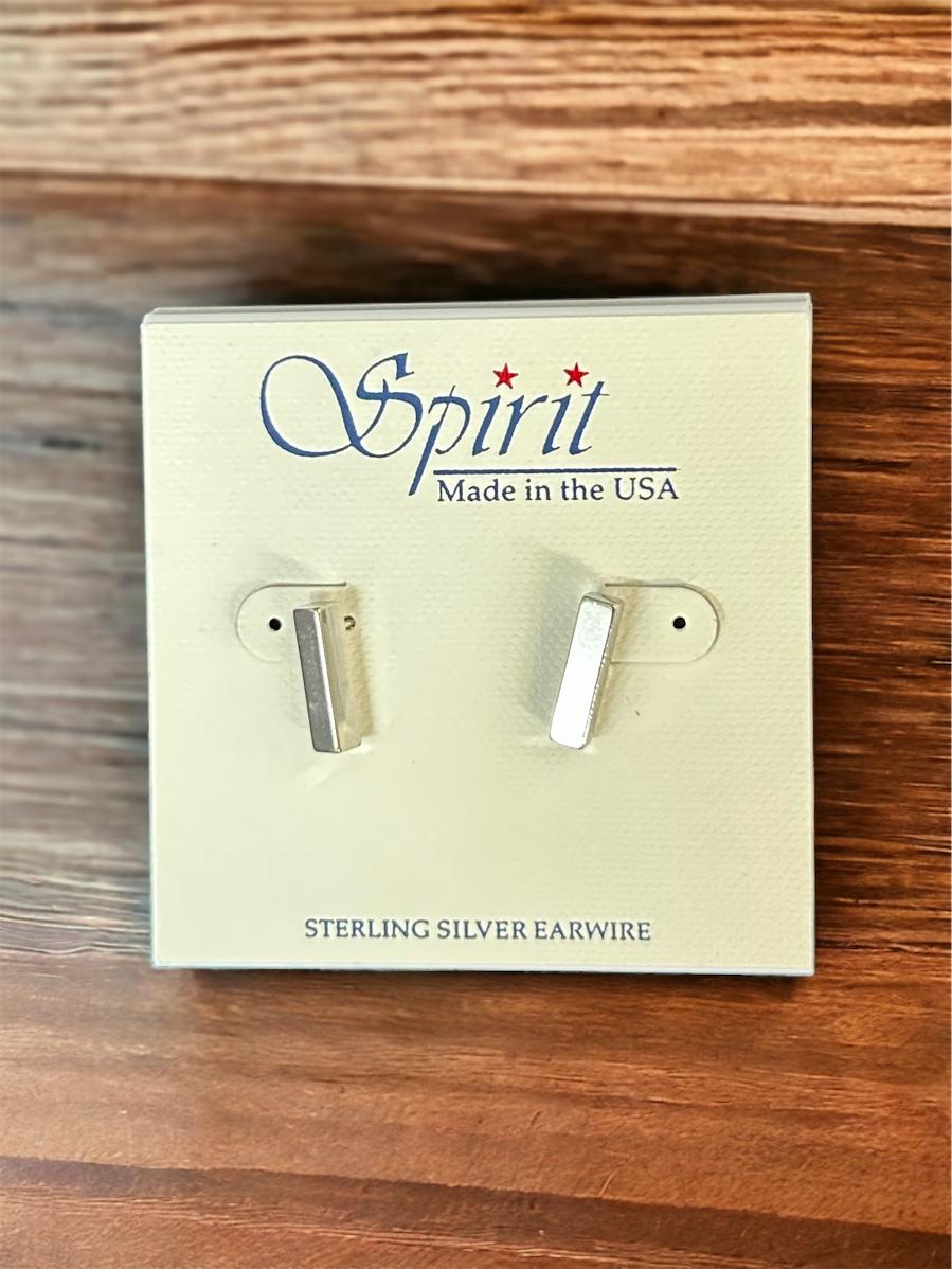 Spirit by Silver Forest Silver Simple Bar Post Earrings