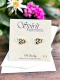 Spirit by Silver Forest Gold Pretzel Post Earrings