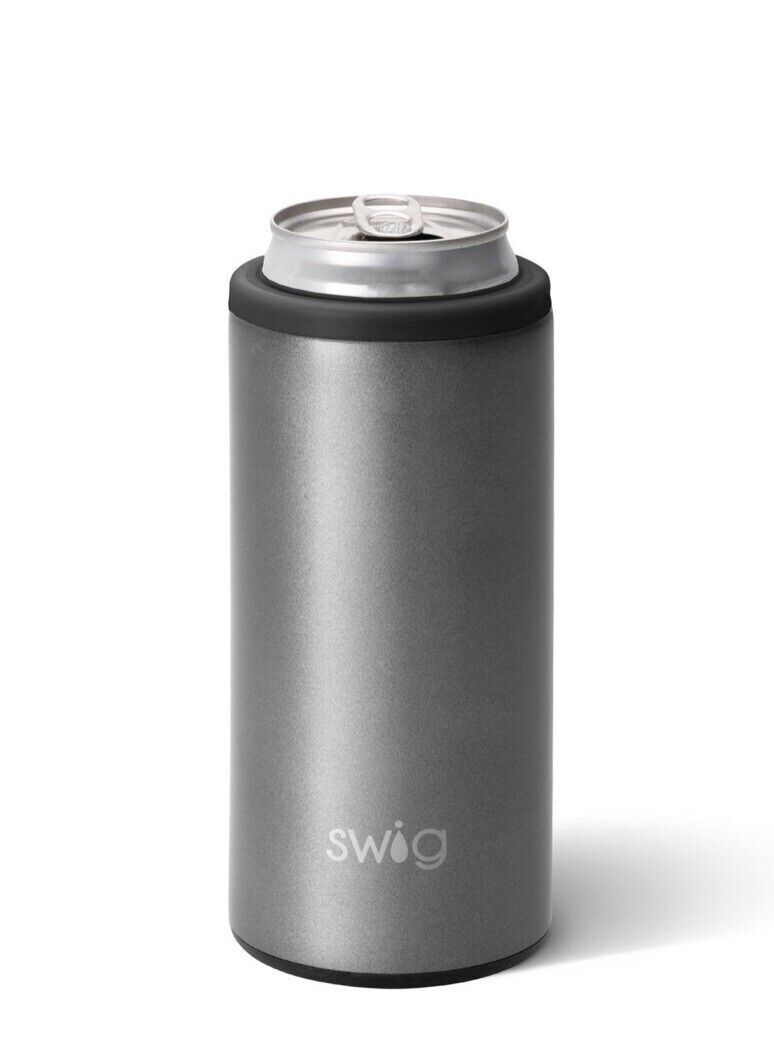 Shimmer Graphite Skinny Can Cooler
