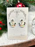Snowman with Lights Earrings