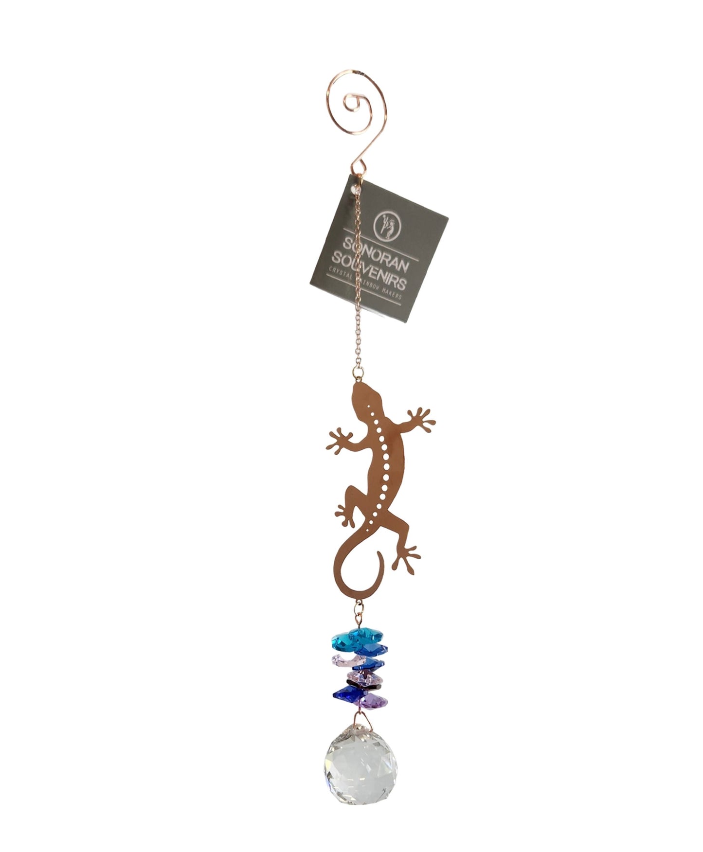 Gecko Rainbow Crystal Sun Catcher