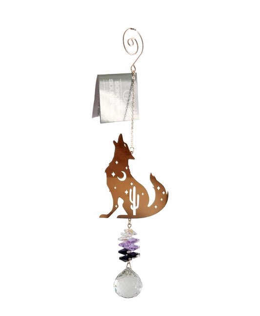 Coyote Mini Rainbow Crystal Sun Catcher