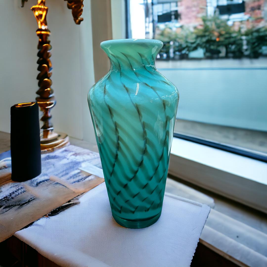 Fenton Art Glass Robin's Egg Blue Opalescent Vase