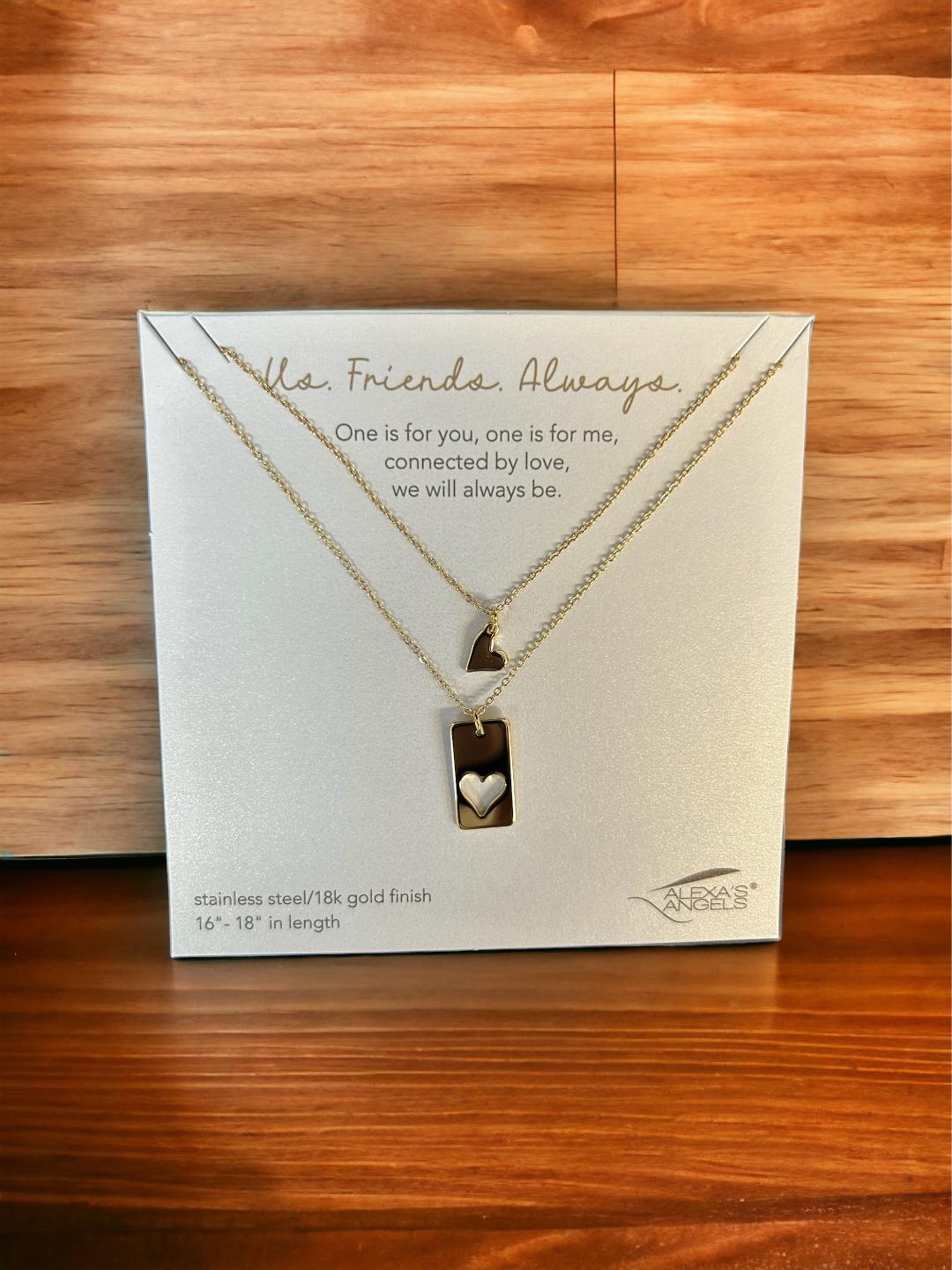 Us. Friends. Always Gold Necklace Set