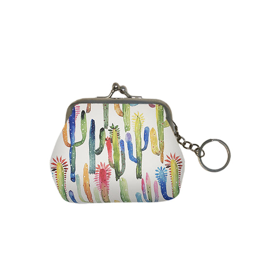Cactus Watercolor Coin Purse