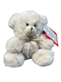 White Teddy Bear with Satin Bow