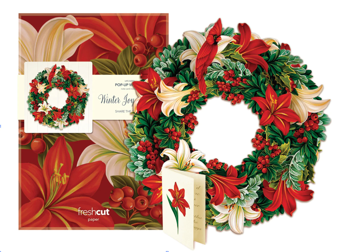 Winter Joy Wreath FreshCut Paper - Pop Up Flower Wreath